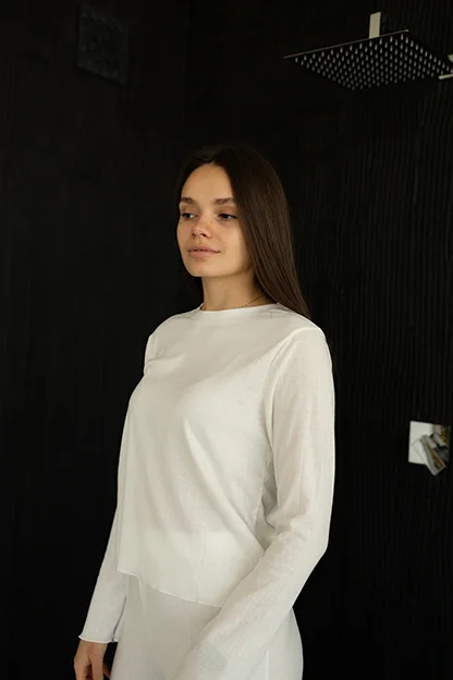 Піжама жіноча біла з прошви